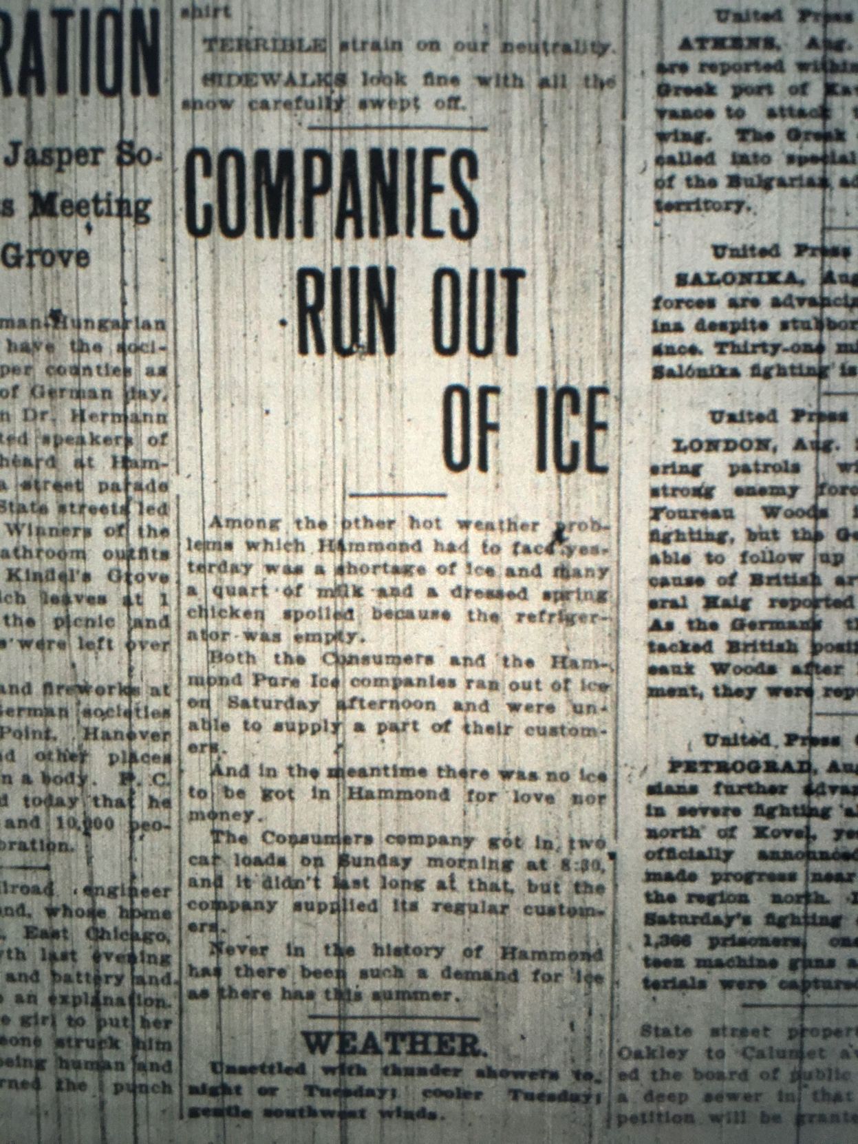 1916 heat wave